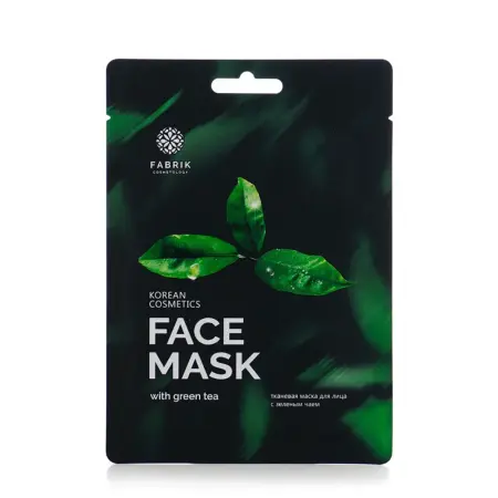 FABRIK COSMETOLOGY Маска тканевая с зеленым чаем / FACE MASK 30 гр - 1